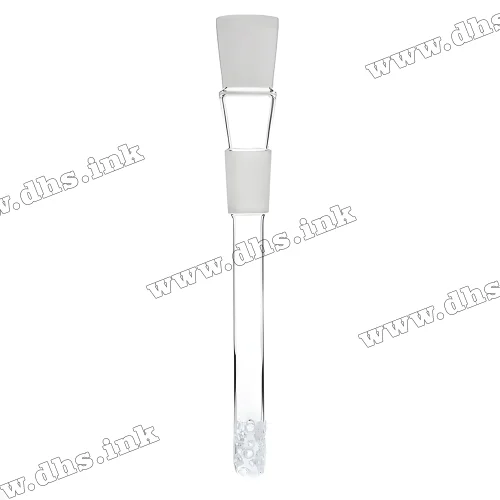 Адаптер для бонга скляний (з дифузором) D - 18.8 мм, L - 14 см